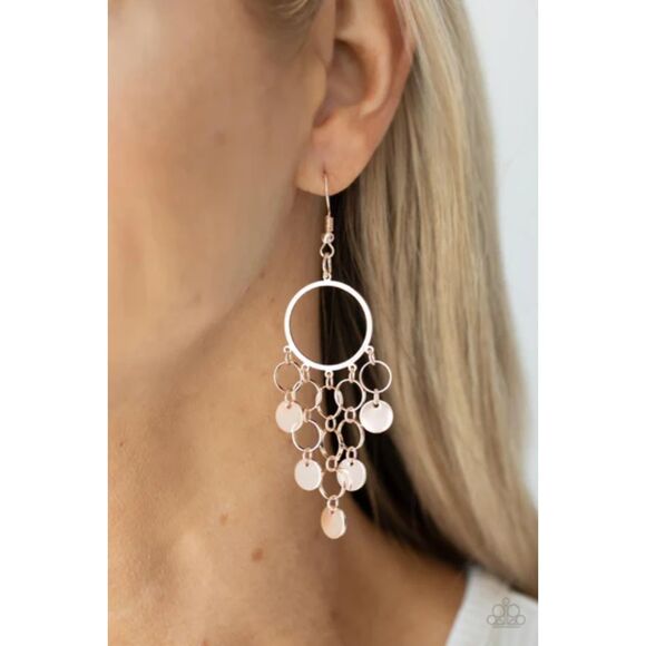 Cyber Chime Rose Gold Earrings (68) - Picture 1 of 3